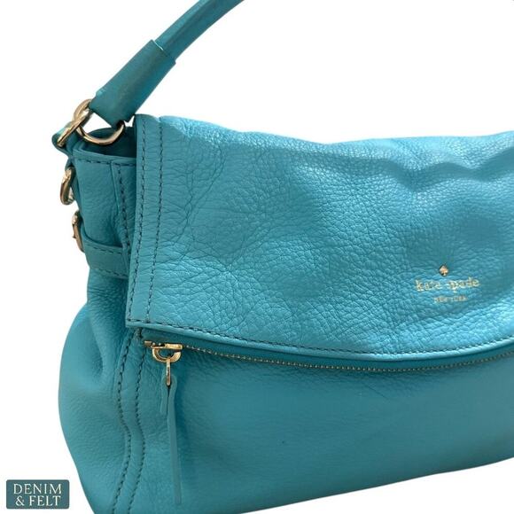 Kate Spade Cobble Hill Little Minka Blue Leather Shoulder Bag Handbag/Purse - Picture 2 of 16